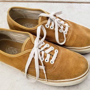 Mens 8  (womens 9.5) PIG SUEDE VANS in 'Golden Yellow' Unisex